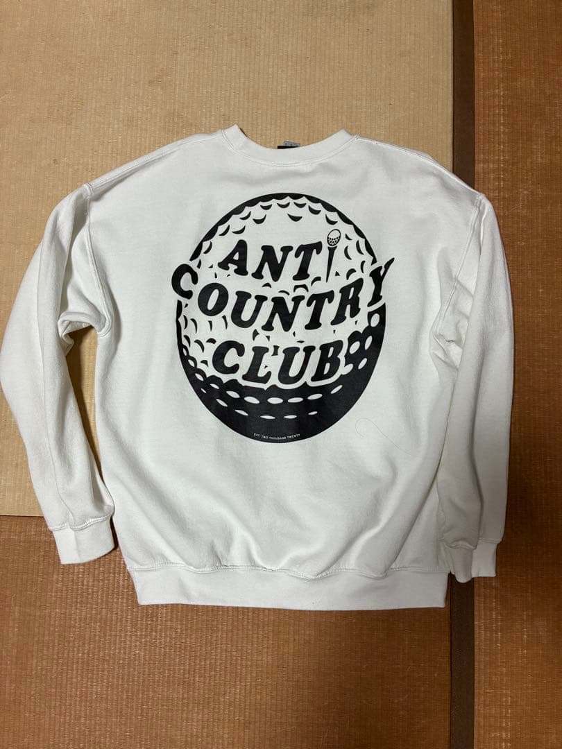 ANTI COUNTRY CLUB ホワイト トレーナー L