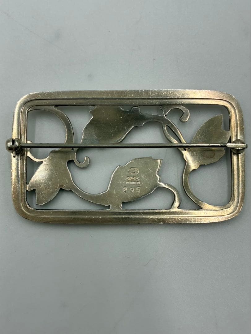 ジョージジェンセン ブローチ 295 フラワー ヴィンテージ リーフ