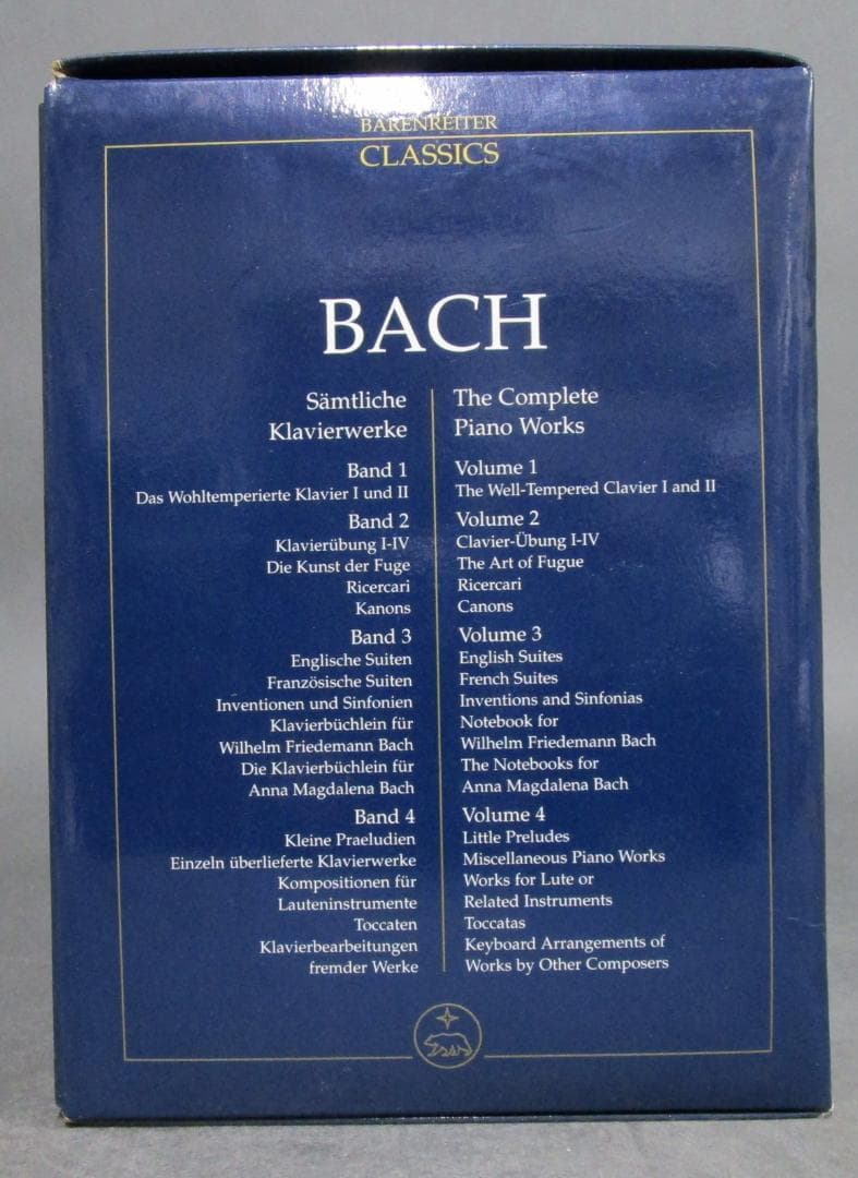 輸入楽譜本［バッハ BACH］ピアノ作品集 全4巻