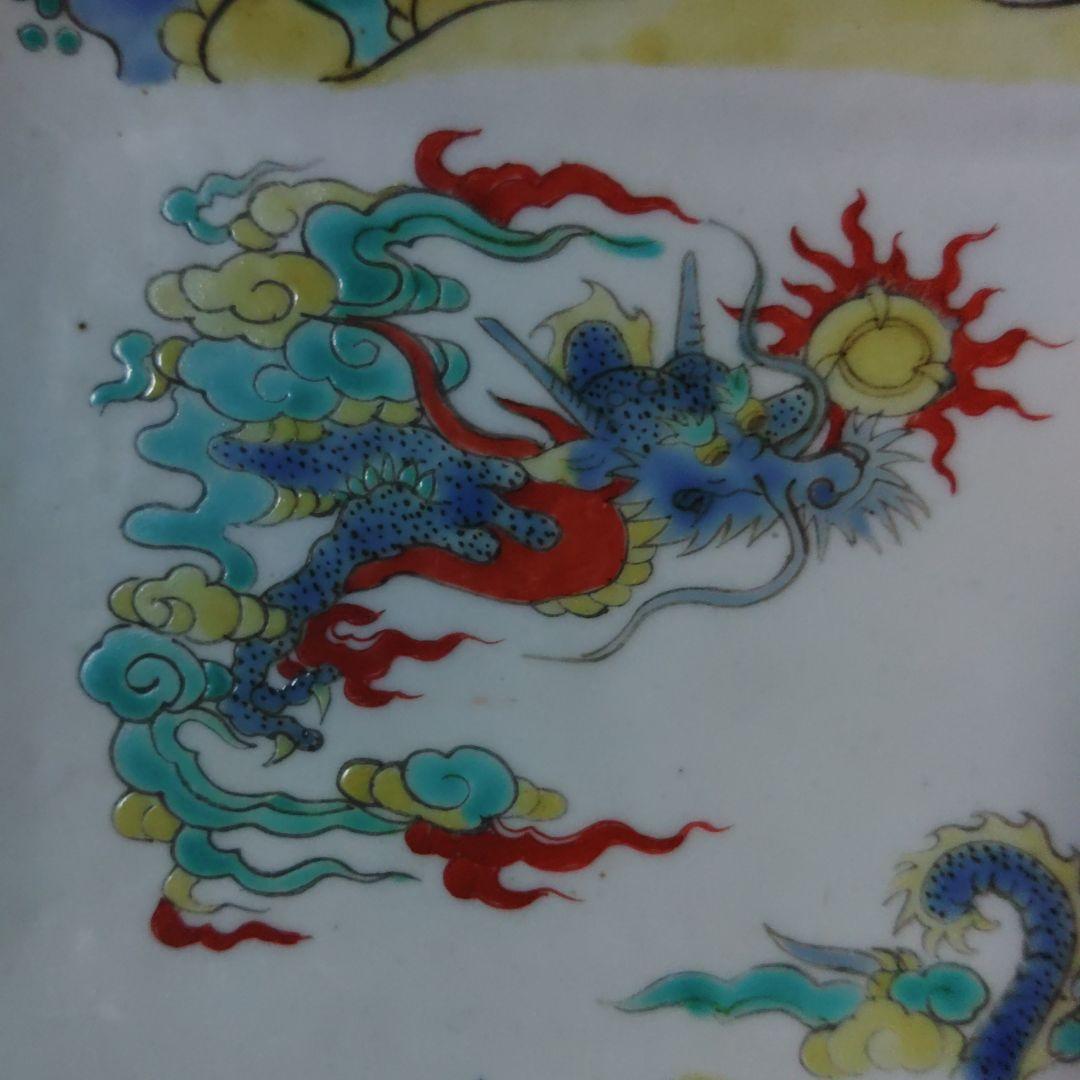 古伊万里　柿右衛門　竜虎の図