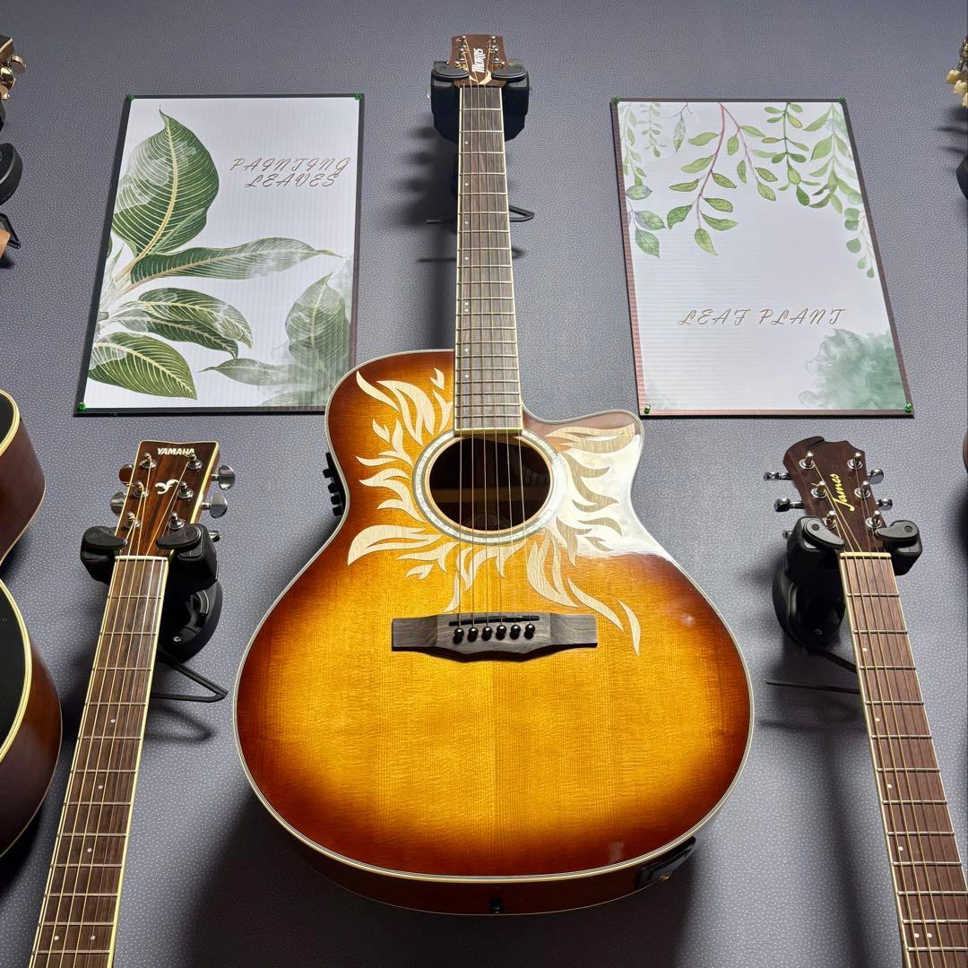 【新品同様】morris R-011 TS エレアコ 超低弦高調整済