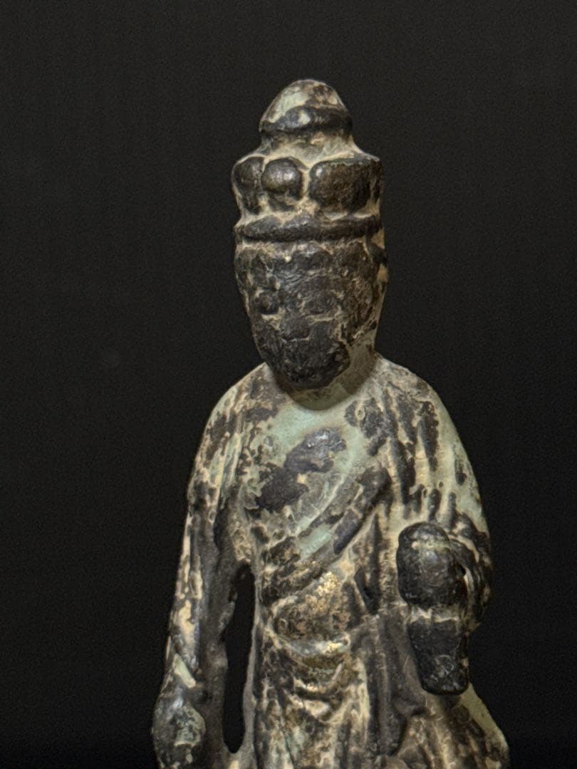中国古玩 金銅仏 観音菩薩像 立像 仏像 仏教美術