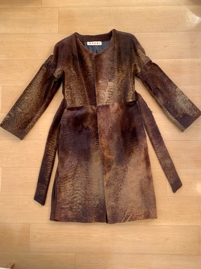 FROM JAPAN　マルニ　リアルファーコート（カンガルーファー）