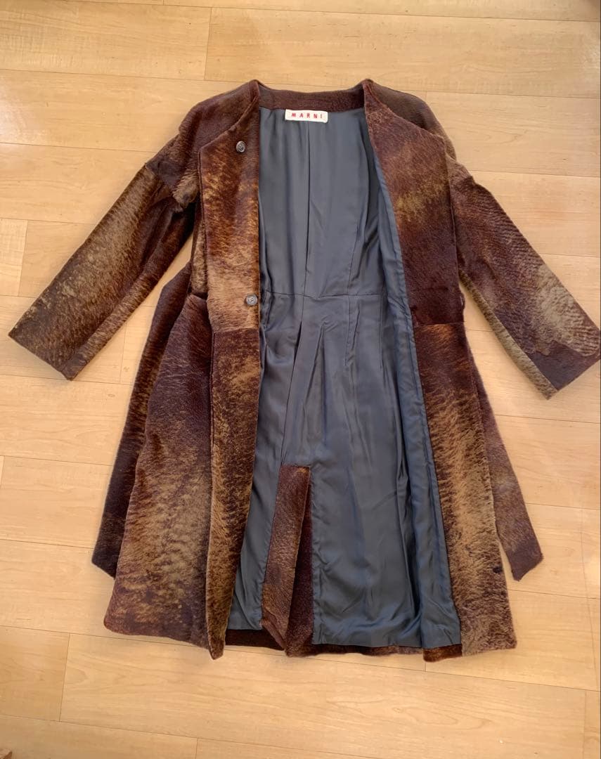 FROM JAPAN　マルニ　リアルファーコート（カンガルーファー）