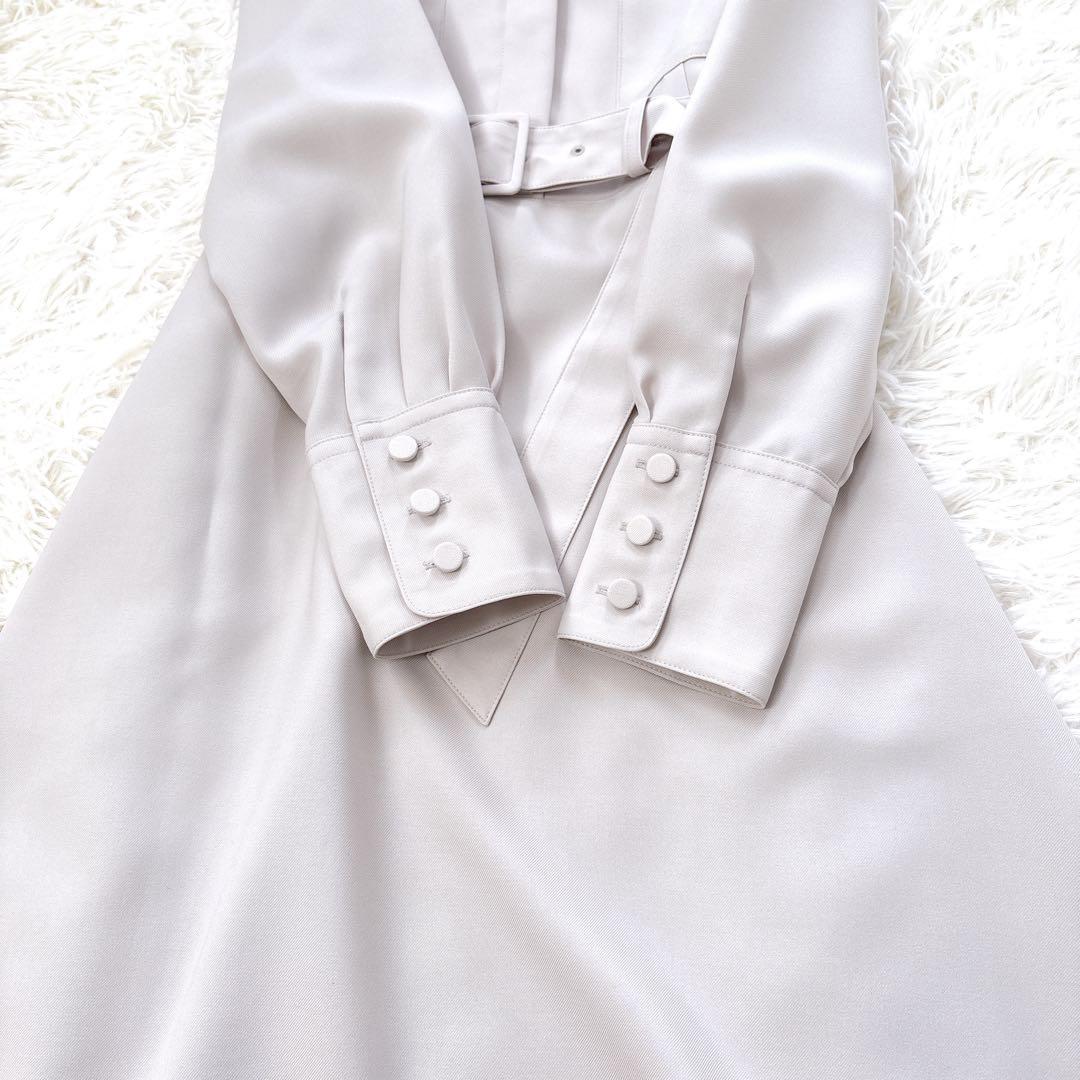 【美品】アルアバイル　キョウネンポリエステルスラッシュネックワンピース　2