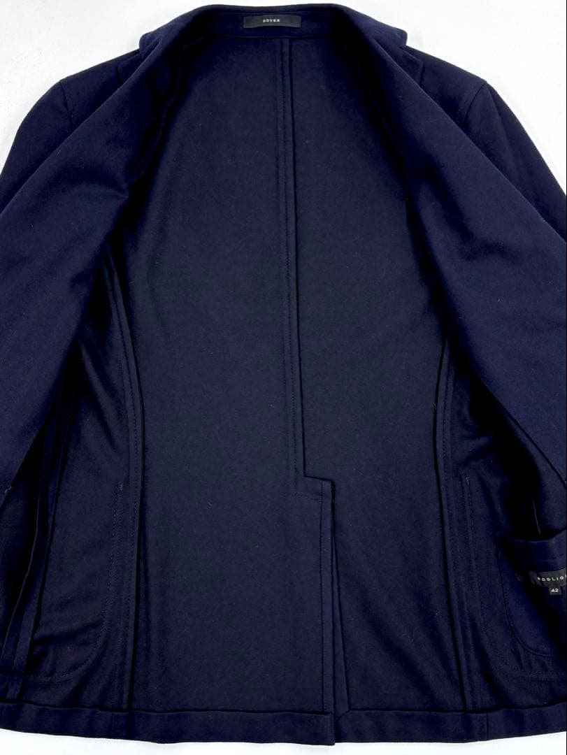 BOGLIOLI DOVER メンズ ウールテーラードジャケット ネイビー 42