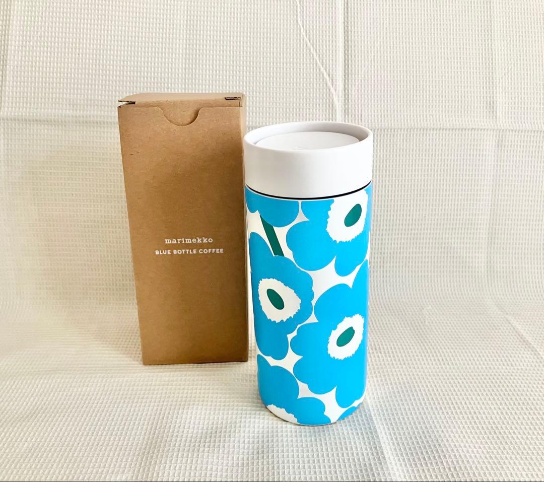 ブルーボトルコーヒー×marimekko ブルー花柄 マグボトル新品、未使用品