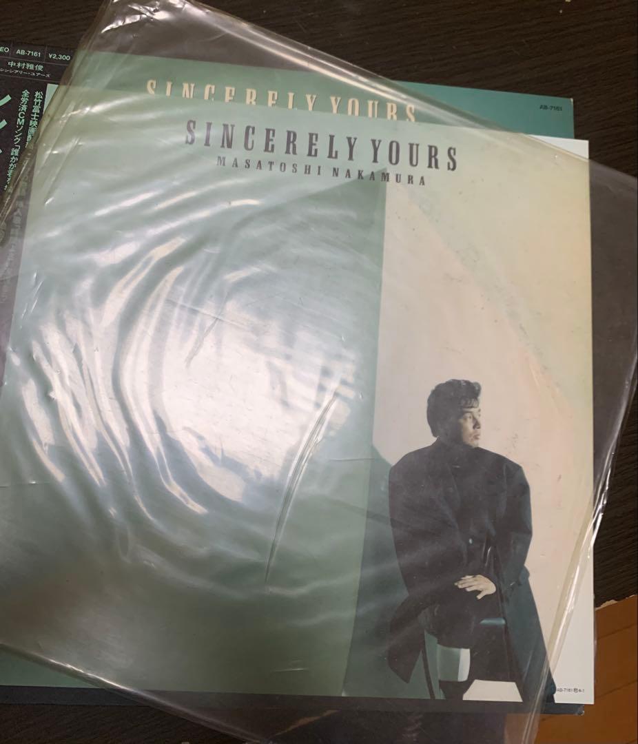 中村雅俊「SINCERELY YOURS」レコード