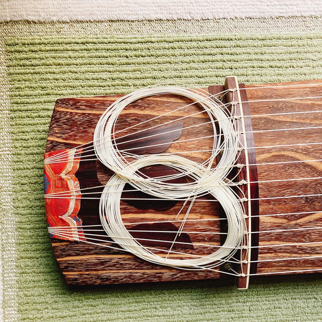 13弦琴　フルセット　琴 13弦 すだれ彫り 練習用セット 付属品多数