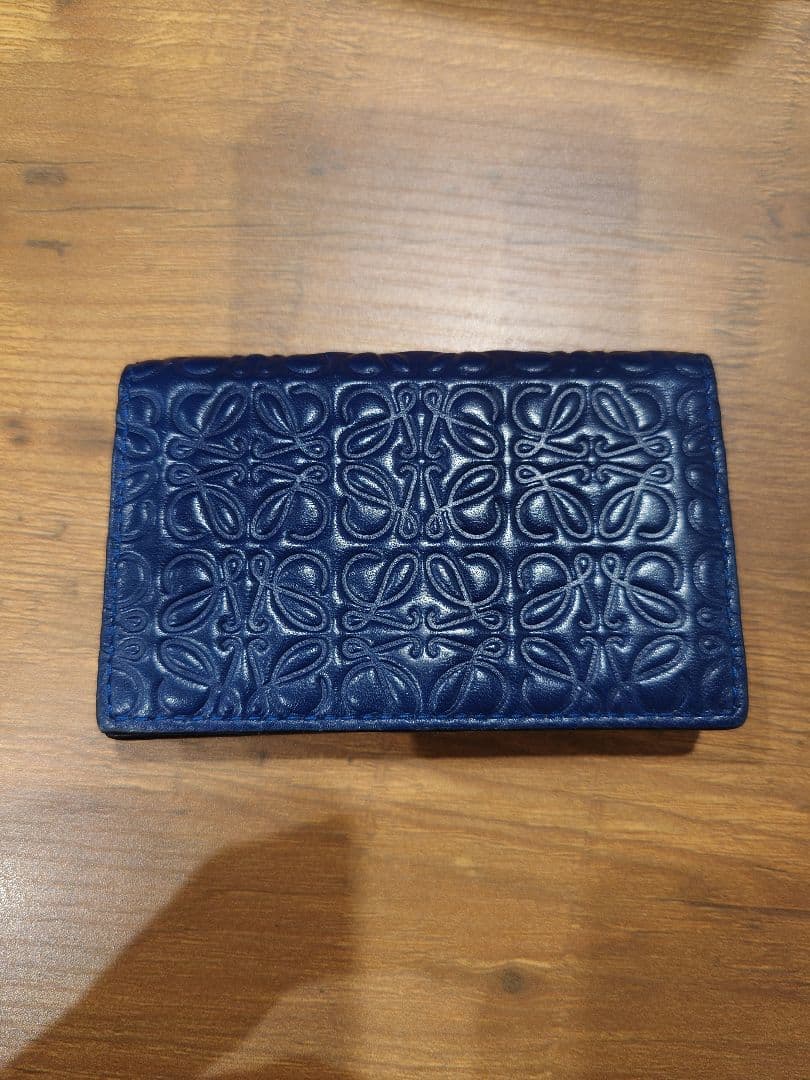 LOEWE　ネイビー レザー　名刺入れ