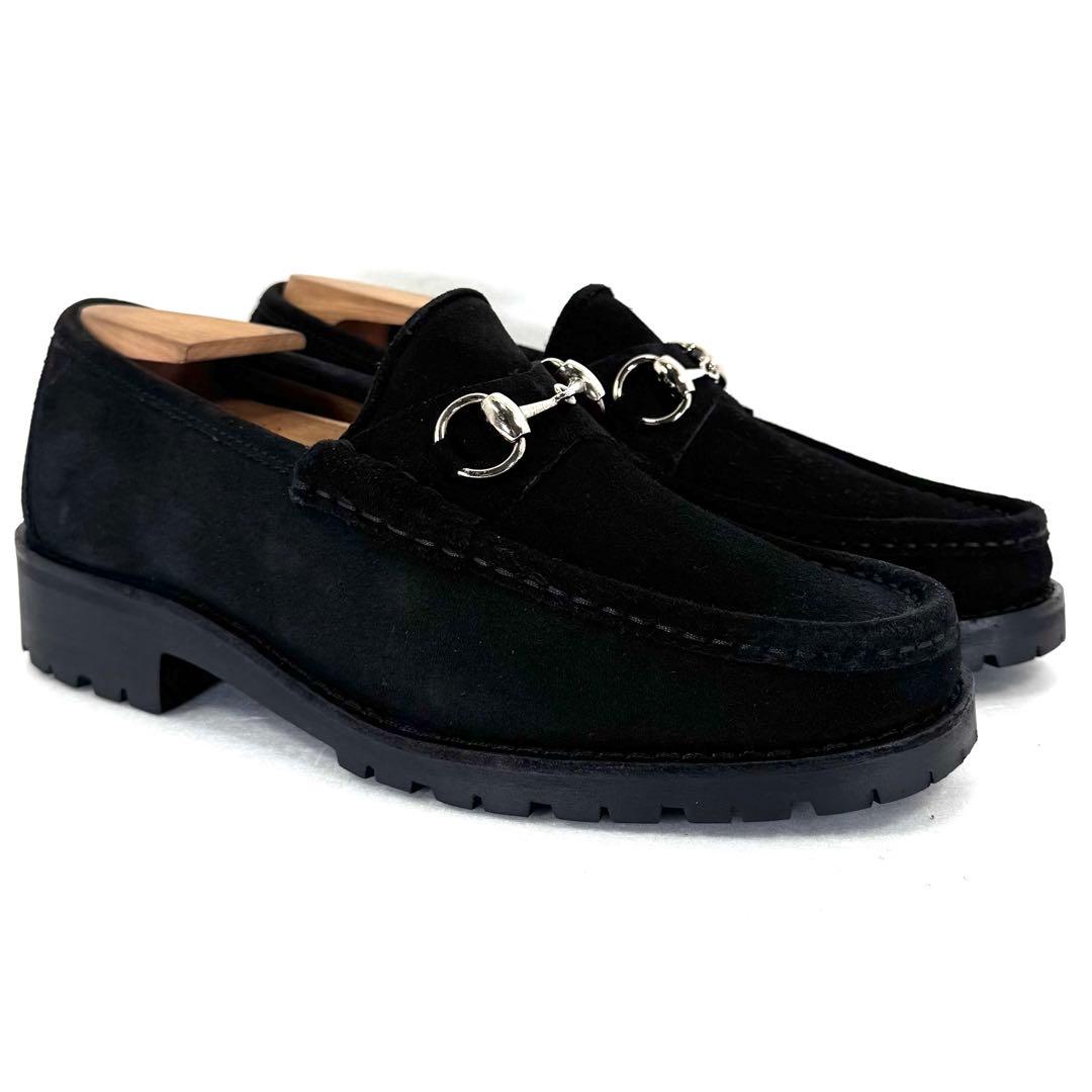 【GUCCI】 グッチ （24cm） ホースビットローファー スエード 美品