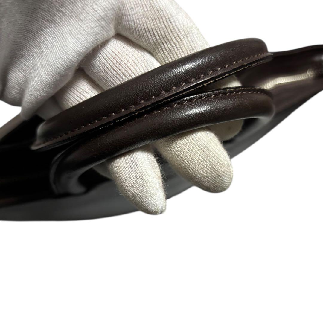 【希少】　マーガレットハウエル　レザー　ハンドバッグ　バケツ　ダークブラウン