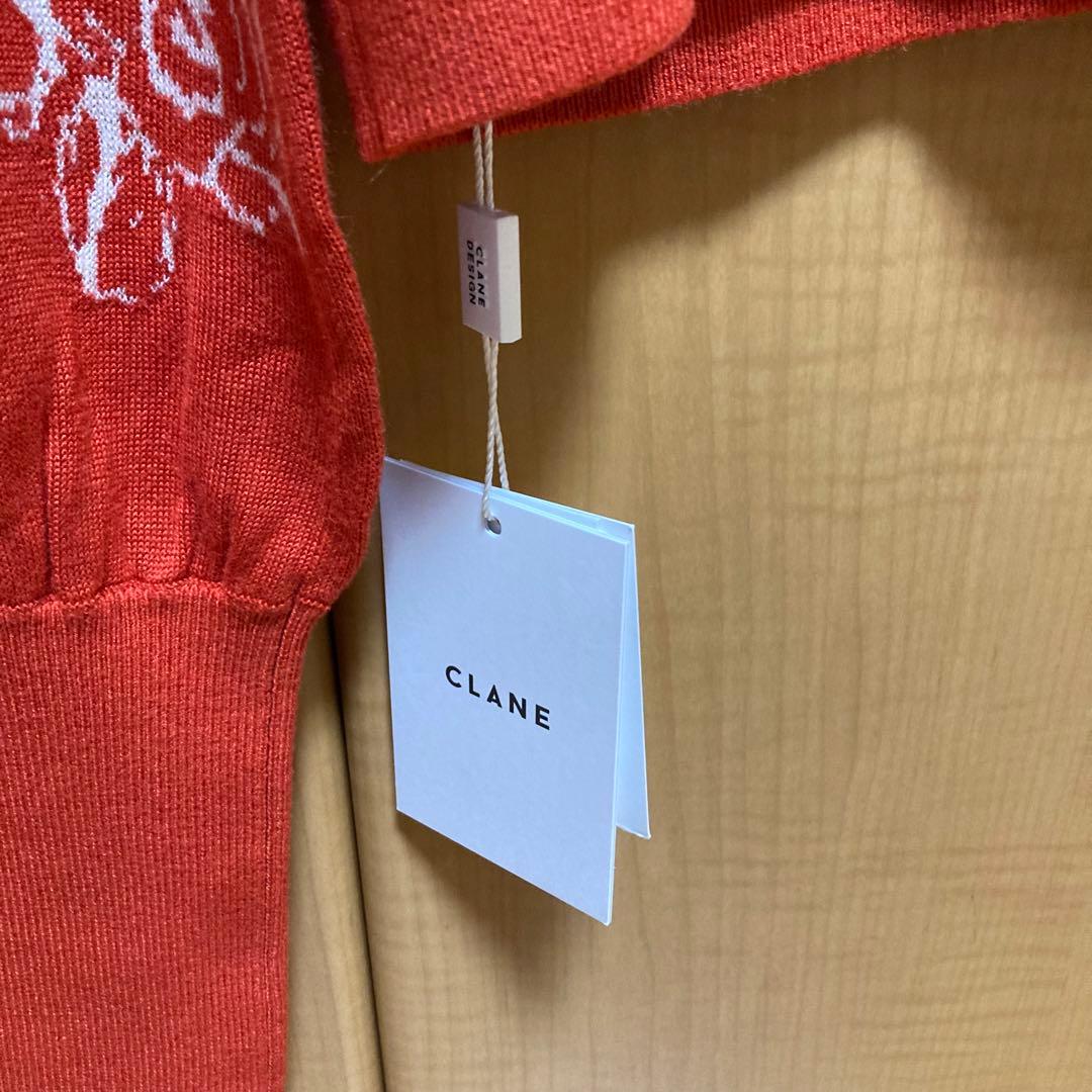 新品 田中みな実×CLANE FLOWER CARDIGAN RED サイズ1