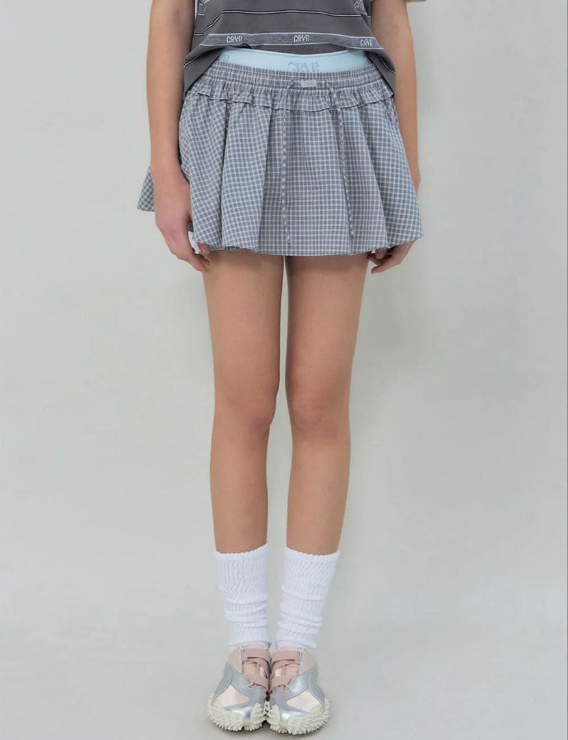 スカート MADISON CHECK SKIRT-PANTS
