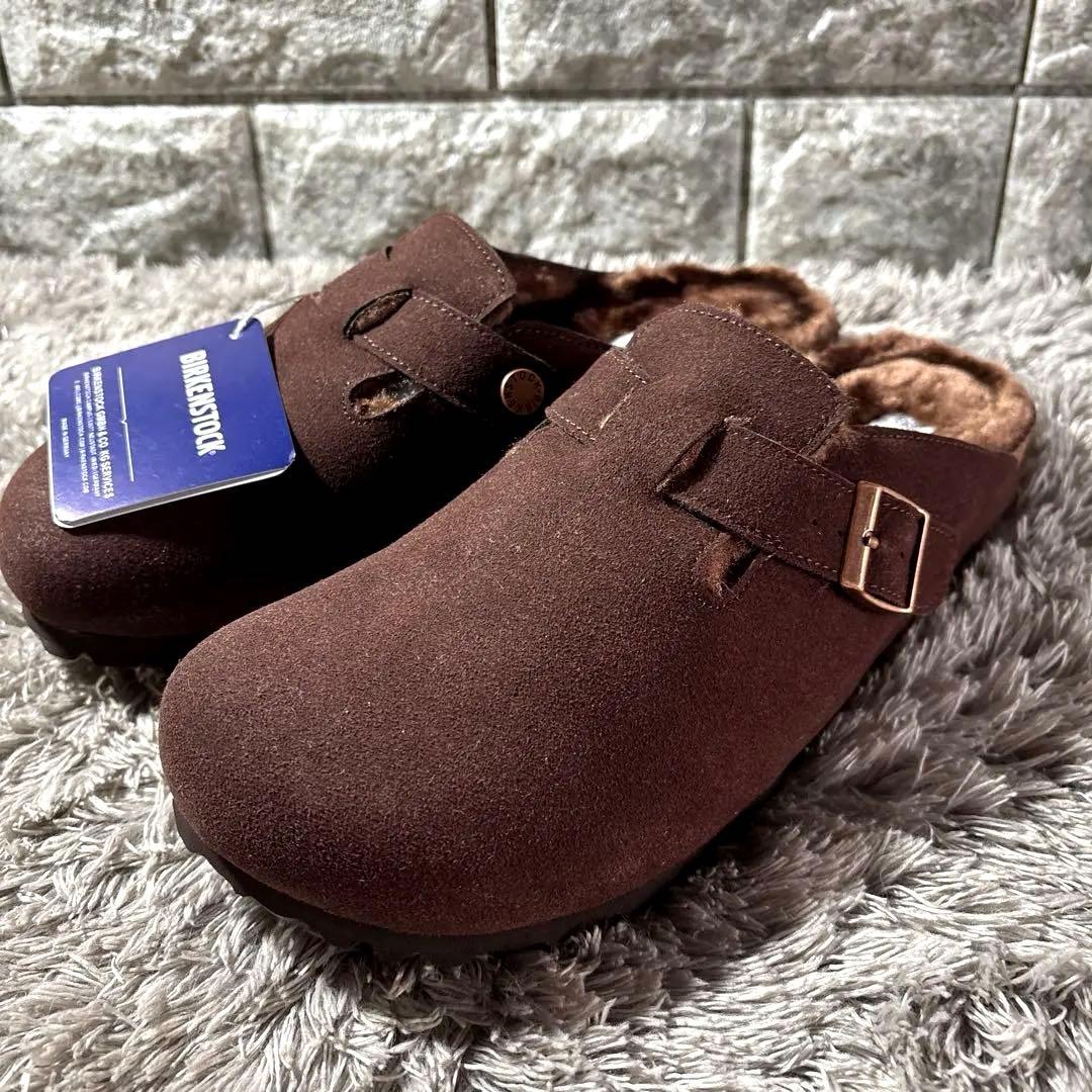 新品❣️BIRKENSTOCKビルケンシュトック ボストン 内ボア 茶 箱タグ付✨