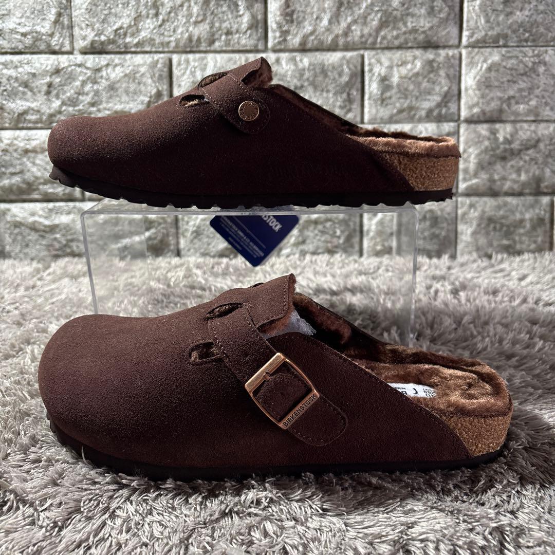 新品❣️BIRKENSTOCKビルケンシュトック ボストン 内ボア 茶 箱タグ付✨