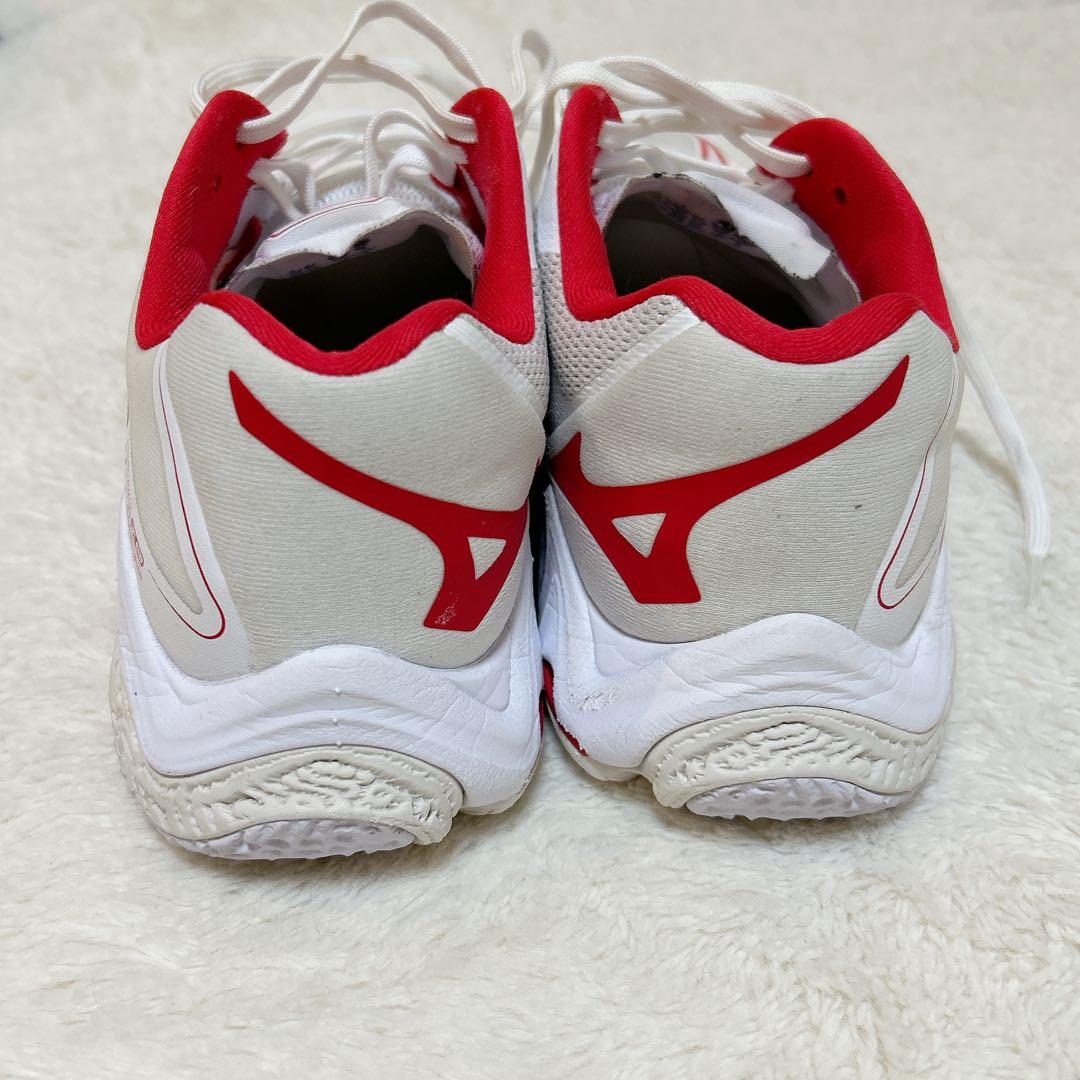 Mizuno バレーボールシューズ ホワイト/レッド