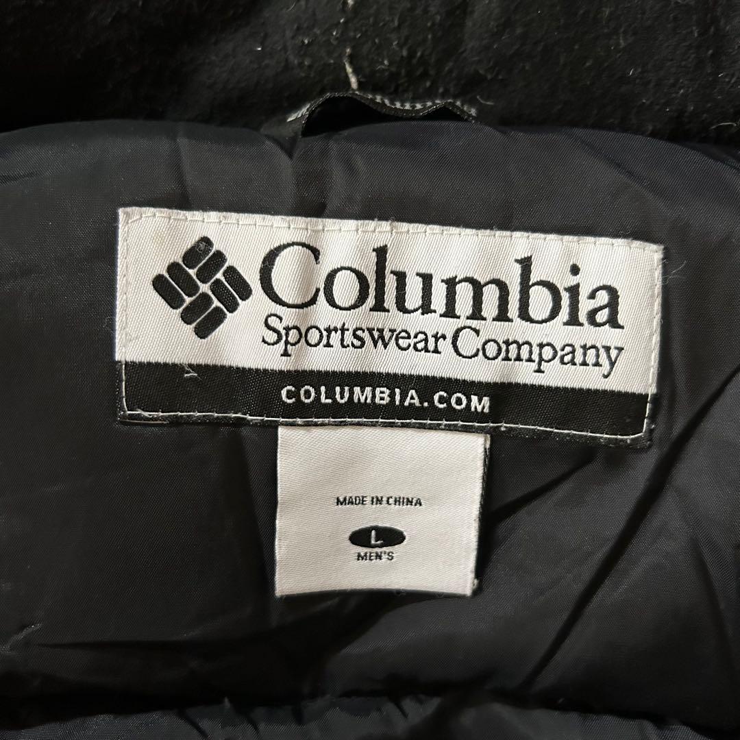 古着Colombiaコロンビア中綿ダウンジャケットドローコード刺繍ロゴ短丈テック