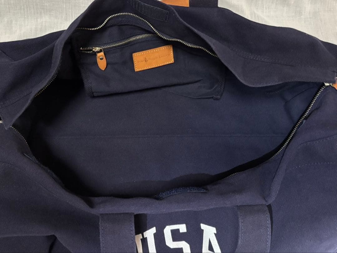 極美品　ポロラルフローレン　キャンバスボストンバッグ