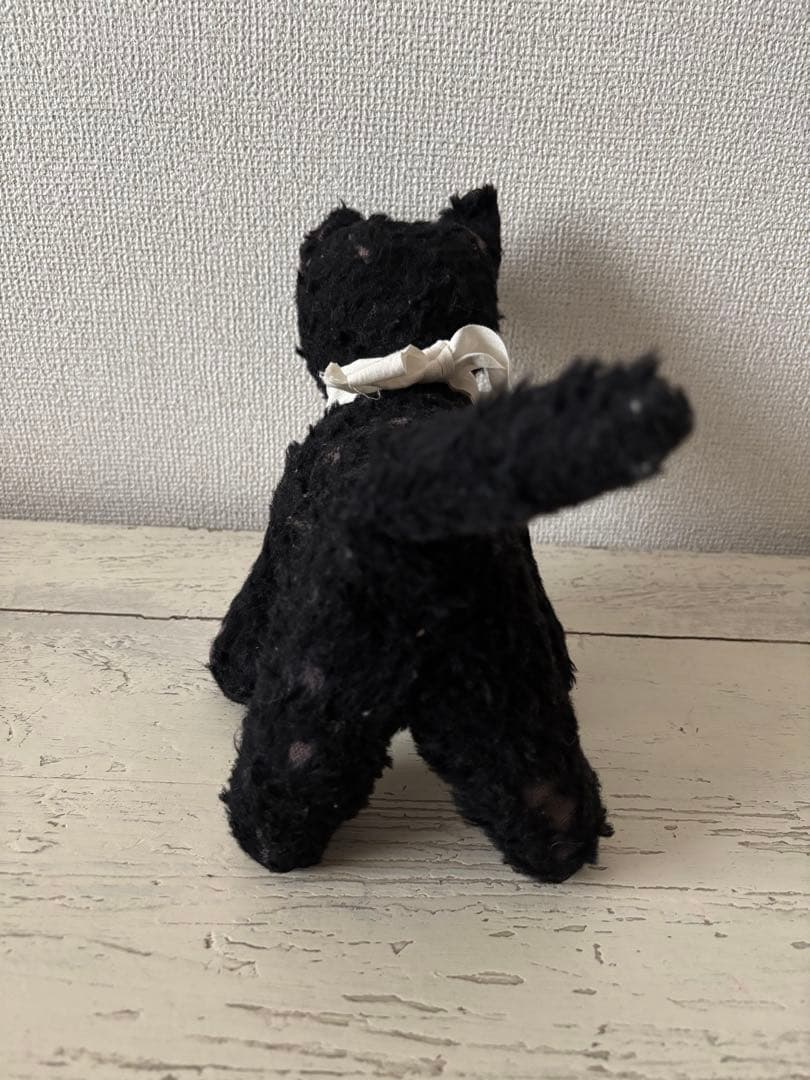 フランスアンティーク 黒猫 ぬいぐるみ ねこ くま テディベア