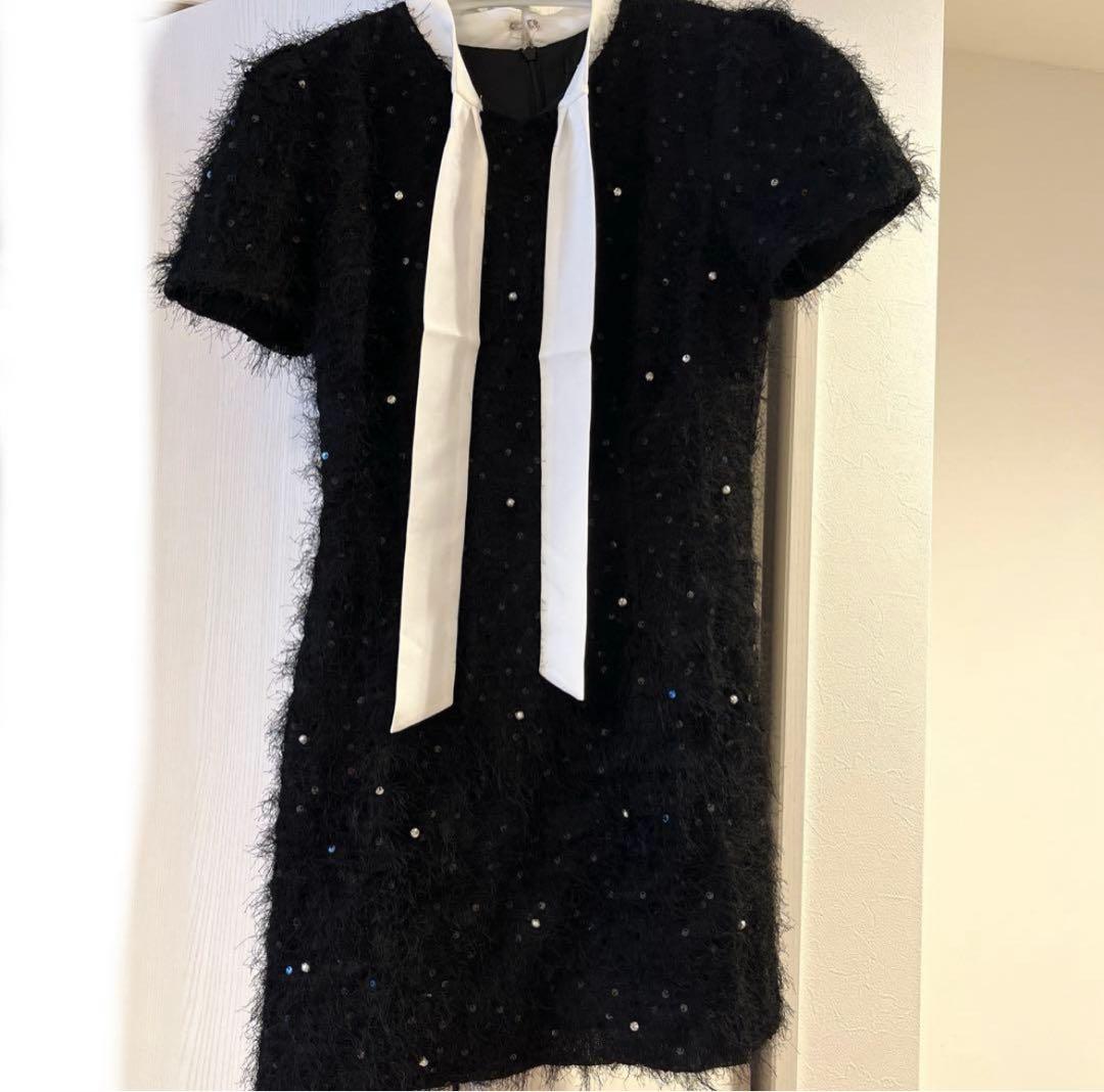 エムミーエメ Feather sequin mini onepiece