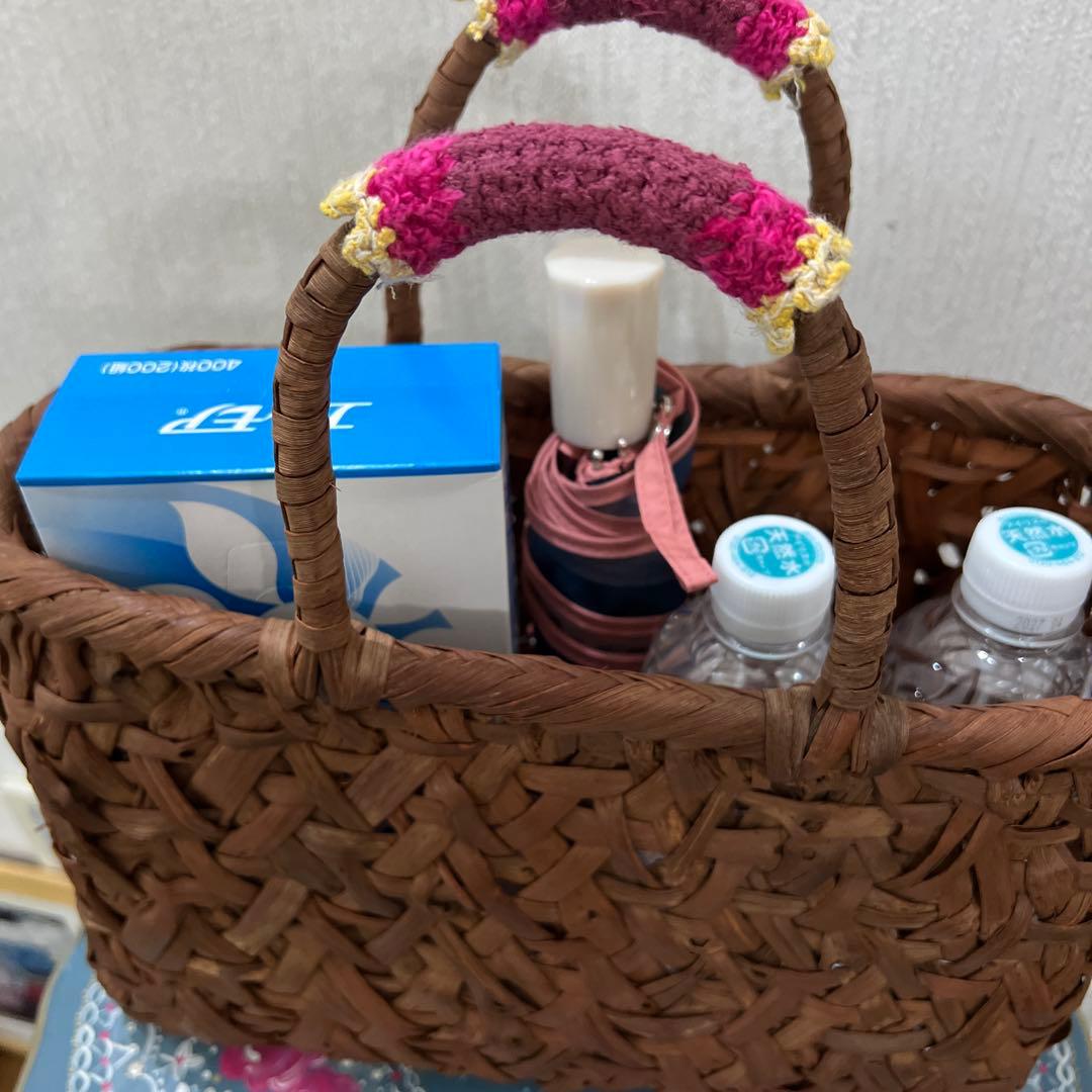 n*5様 〈最後値下げ〉山葡萄のかごバッグ　乱れ編み