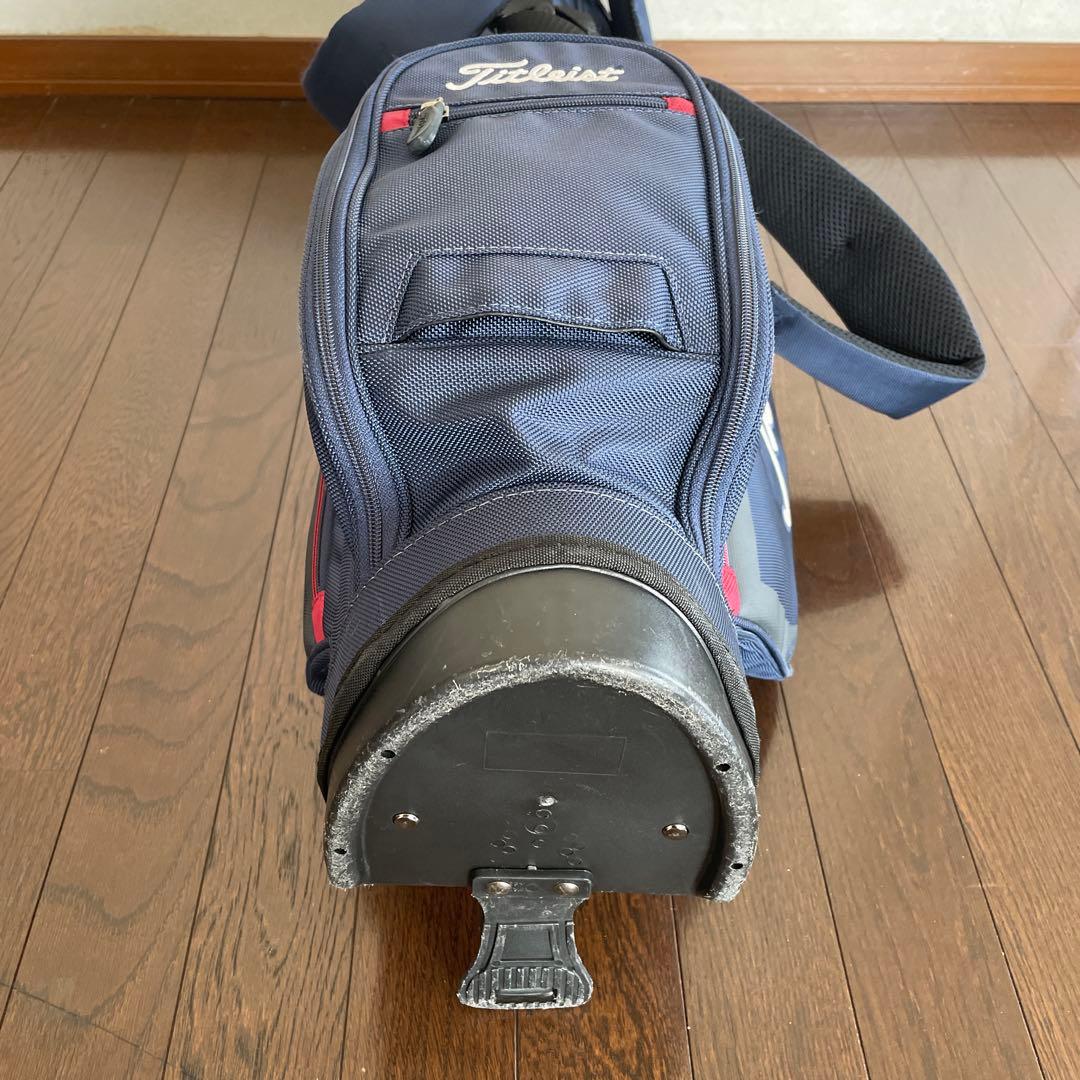 Titleist スタンド軽量キャディバック ネイビー /レッドキャディバッグ