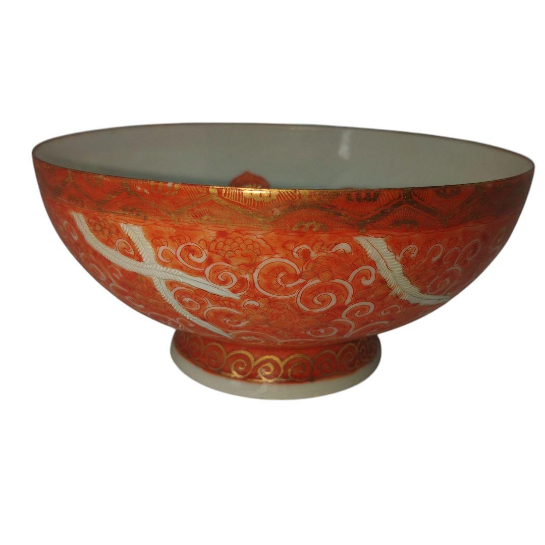 横浜　日光造 名工加藤湖三郎 金彩 卵殻手　 鳳凰唐草紋図鉢　明治美術　骨董品