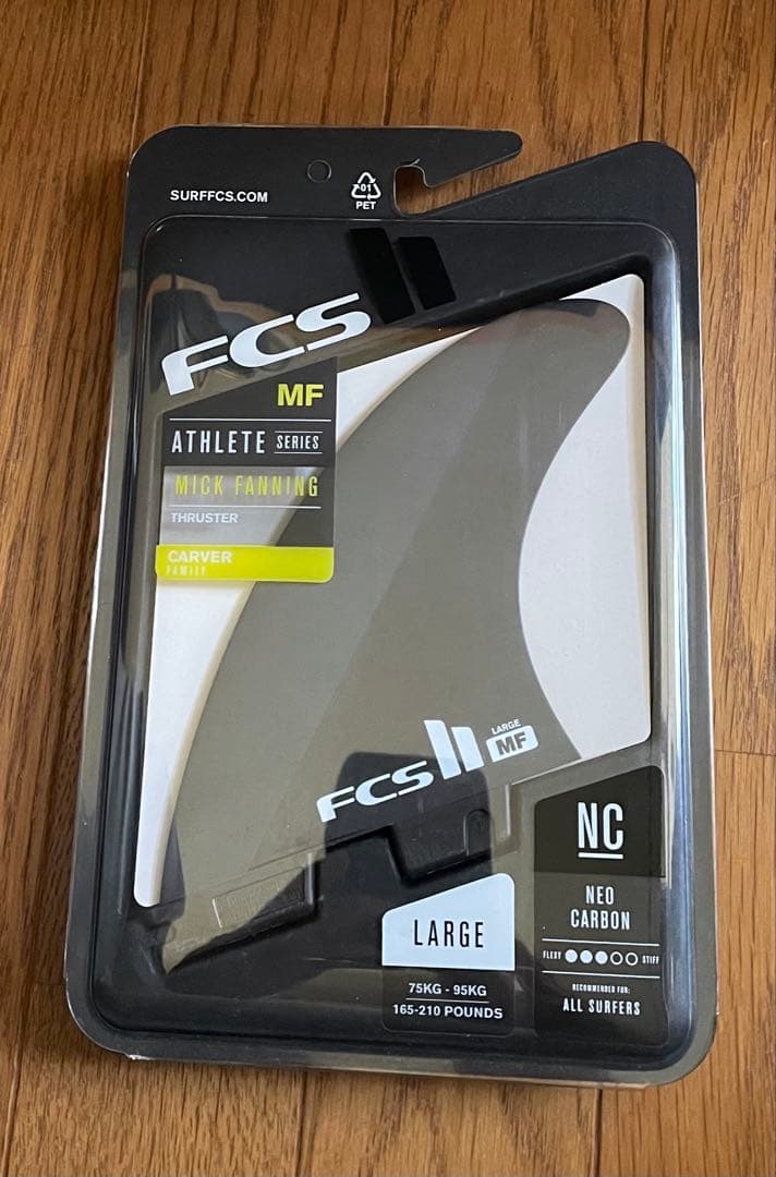 FCS MFフィン LARGE NEO CARBON 3枚セット