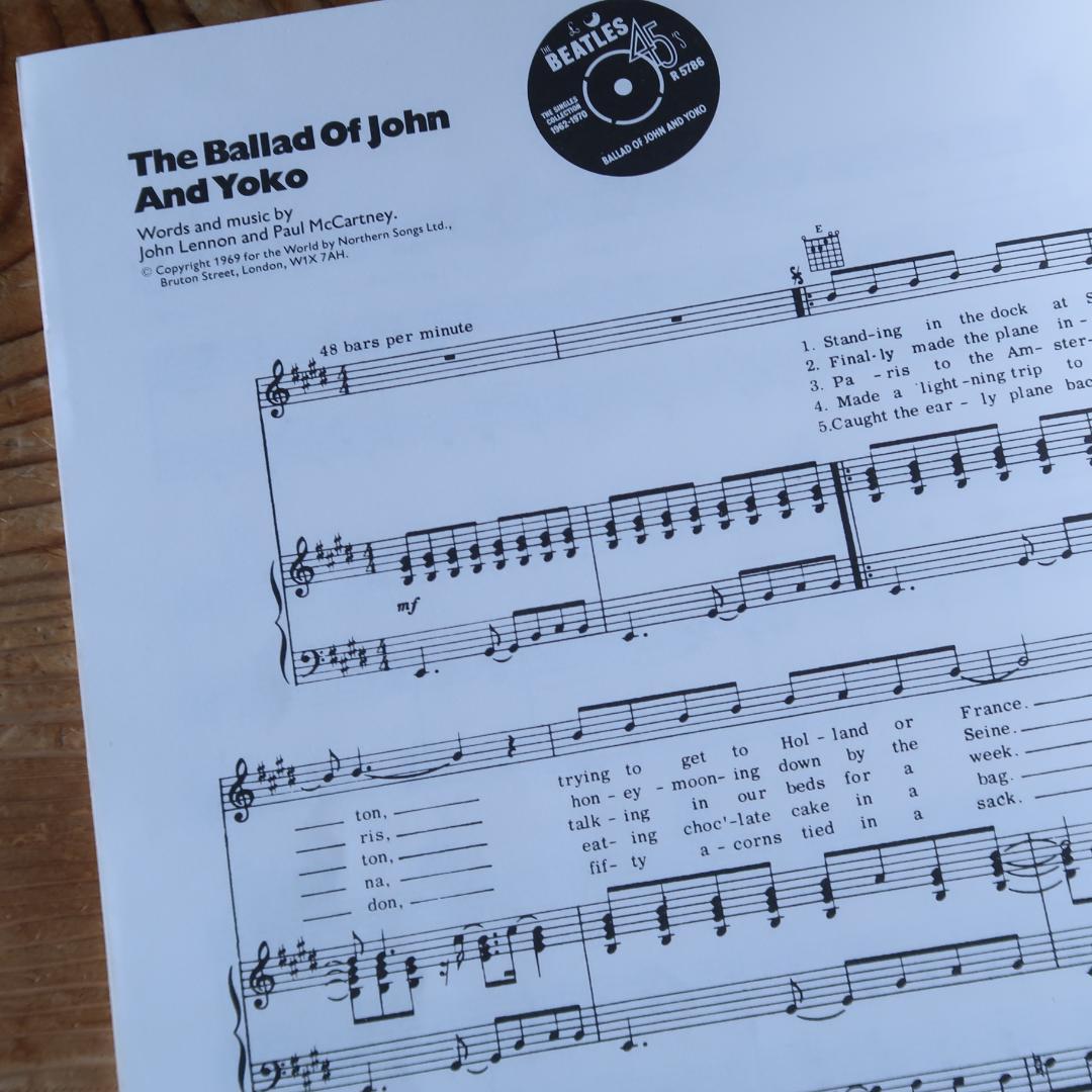 セール！ 洋楽譜　 ビートルズ　シングルコレクション 1962-70