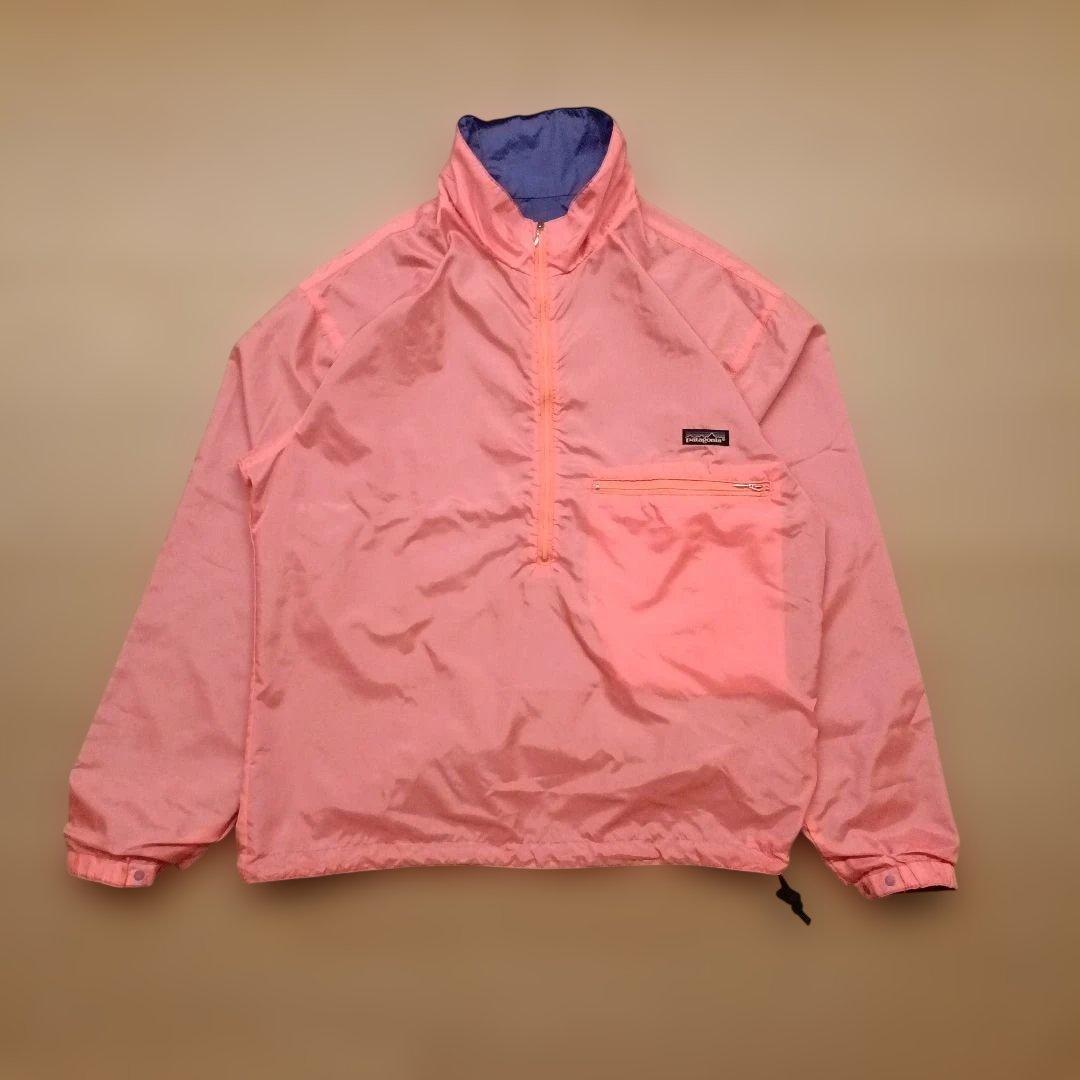 80s~ パタゴニア リバーシブル ウインドブレーカー サーモンピンク USA製