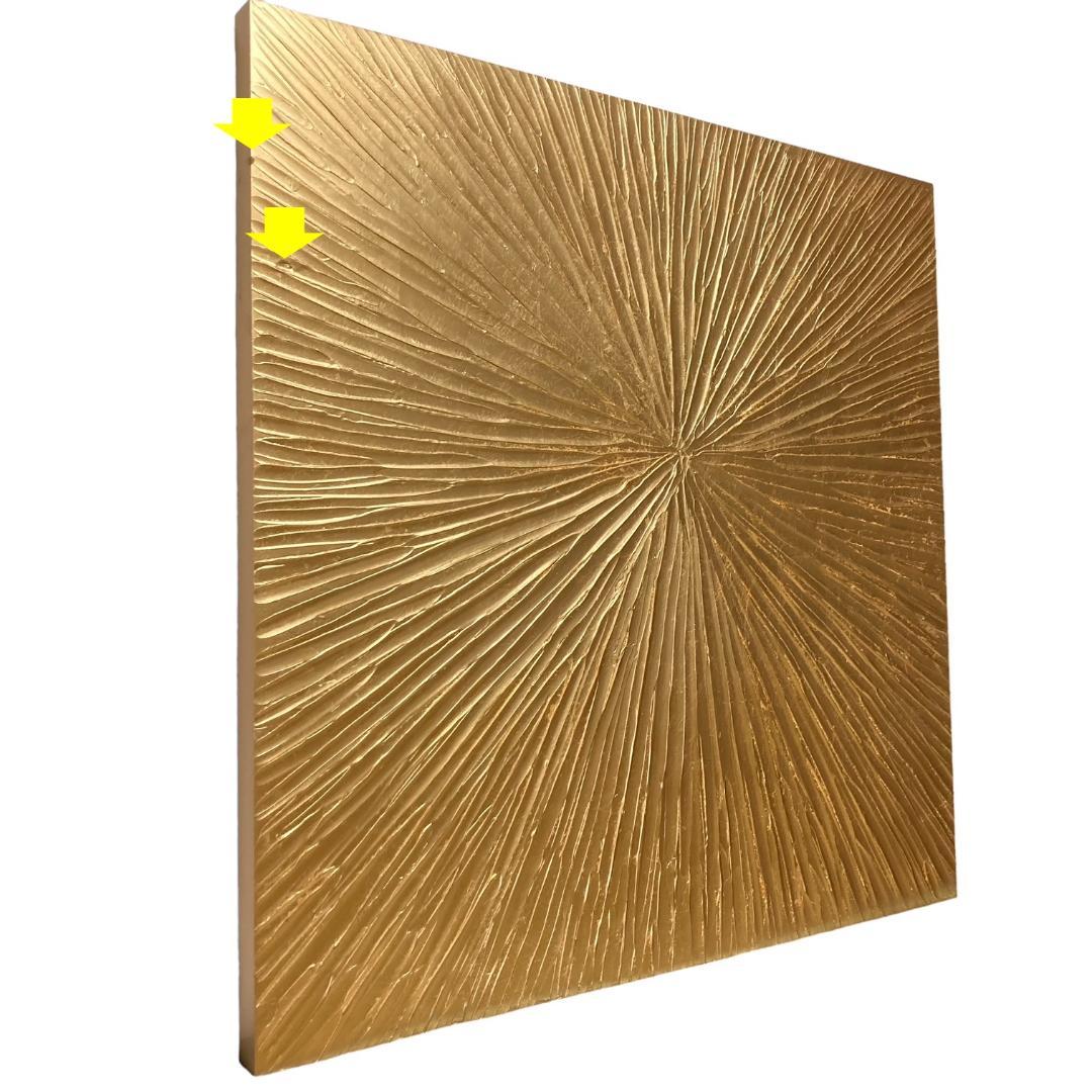 訳アリ／キャンバスアート ゴールド樹脂 デコボックス 0257 Ⓣ