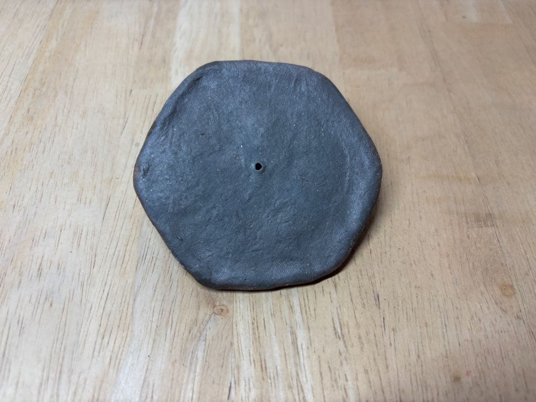 ㊲備前焼 宝瓶 登り窯 白梅 梅 うめ ウメ 手びねり 6角 急須