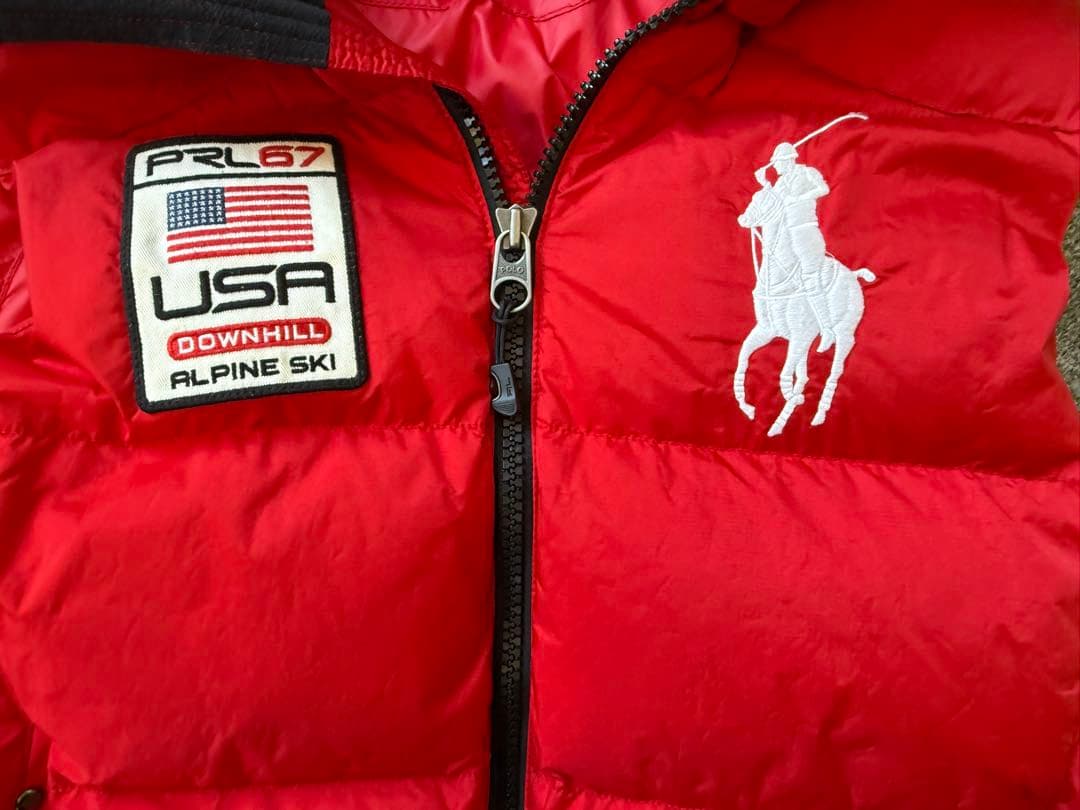 Polo by Ralph Lauren ダウンベスト ビッグポニー 赤 S