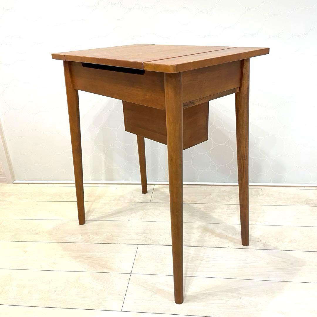 【市場】木製ドレッサー 鏡台 鏡付き コンパクト収納 天然木 北欧風