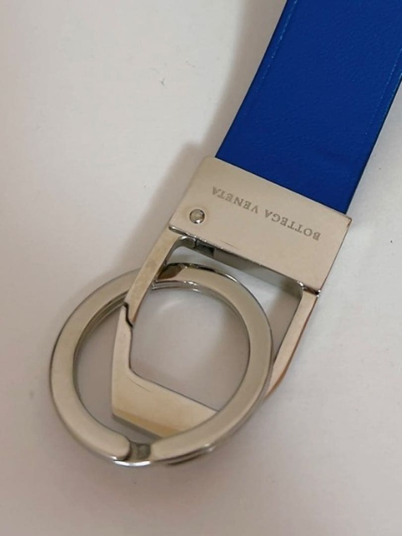 ボッテガヴェネタ　BOTTEGA VENETA キーリング　キーホルダー　青