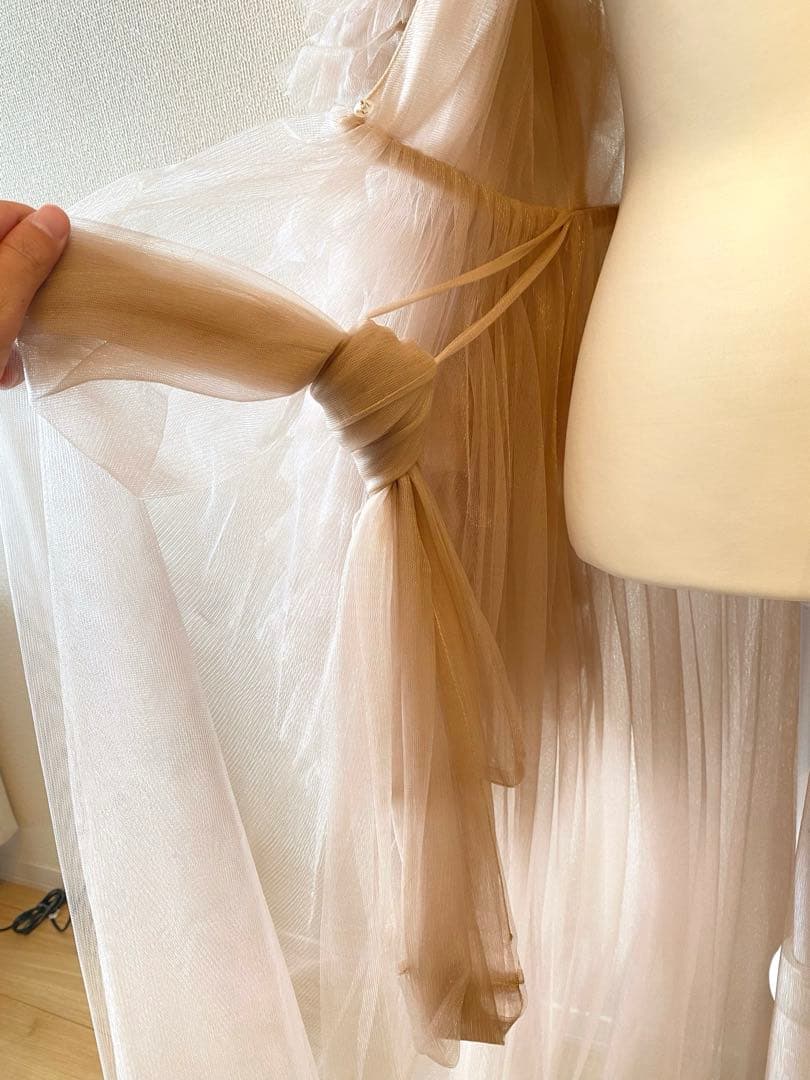 【恵美子さん専用】ふんわりチュールロングドレス 撮影衣装 ウェディングフォト