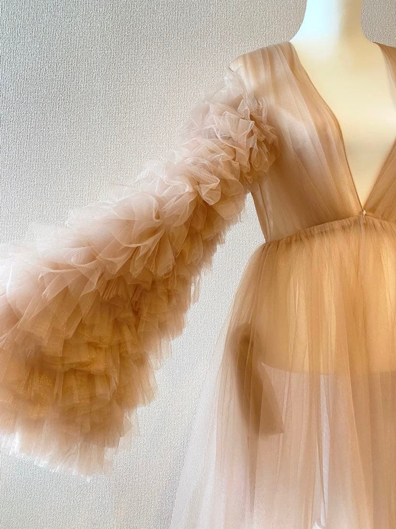 【恵美子さん専用】ふんわりチュールロングドレス 撮影衣装 ウェディングフォト