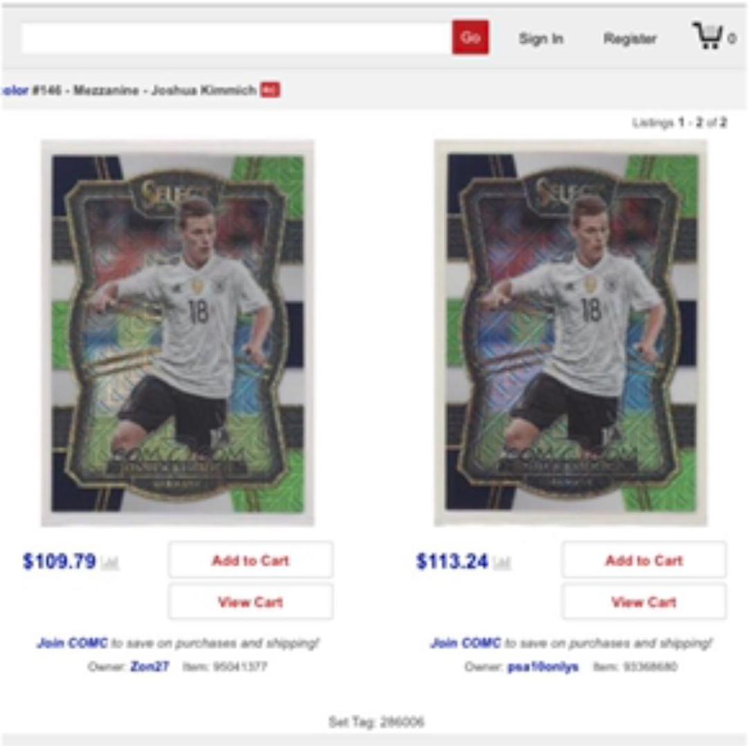 スポーツ選手 2017-18 PANINI SELECT Joshua Kimmich