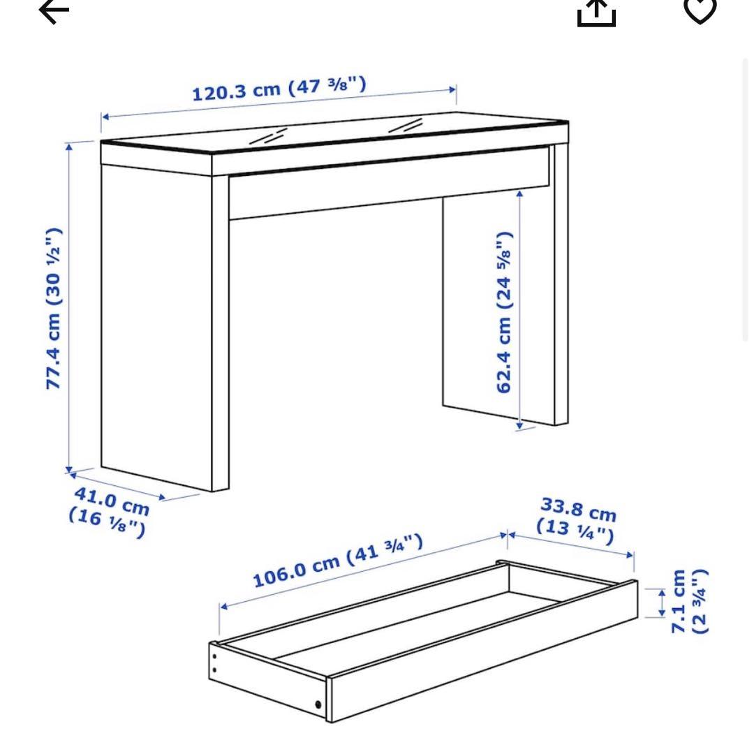 MALM マルム ドレッサー ホワイト IKEA イケア