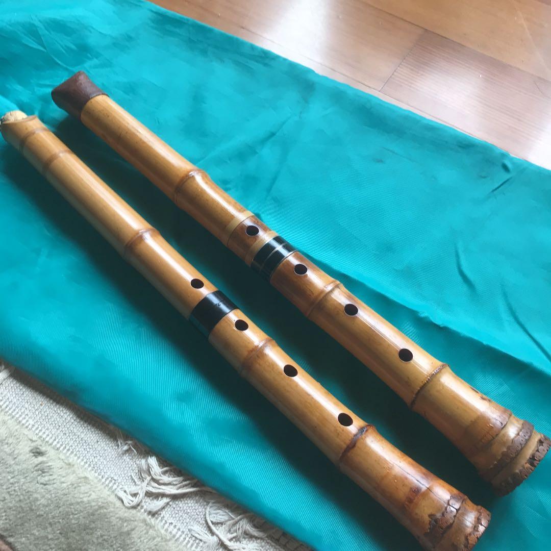 9 尺八　一尺八寸管　司川銘尺八一本