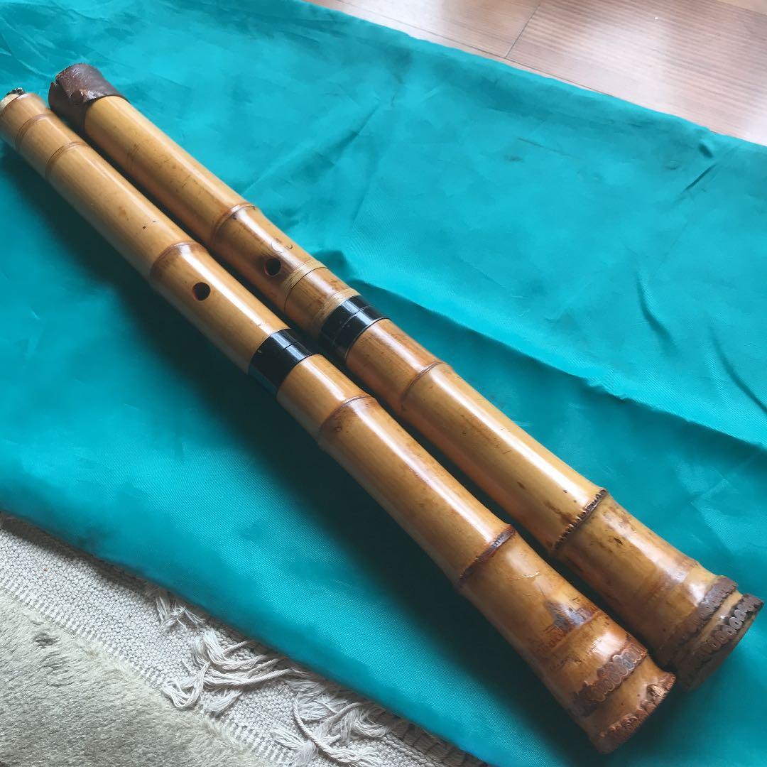 9 尺八　一尺八寸管　司川銘尺八一本