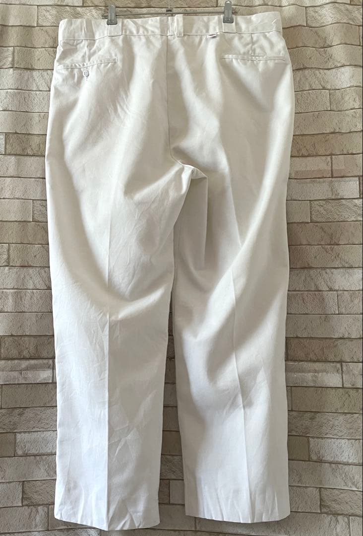 ディッキーズ USA製 ワークパンツ 刺繍 ホワイト 38×32