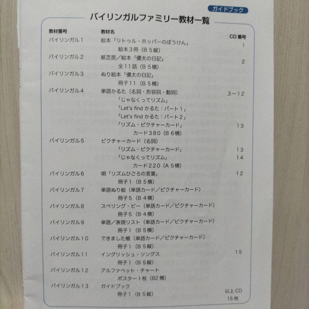 英語教材　家庭保育園　第5教室　一式