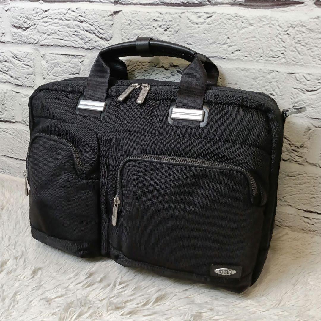未使用級■ZERO HALLIBURTON 3WAY ビジネスバッグ ブラック