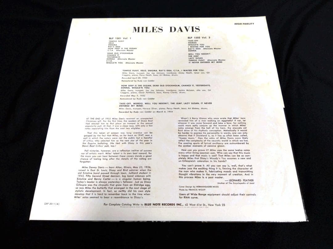 MILES DAVIS VOLUME1&VOLUME2 LPレコード 2枚セット