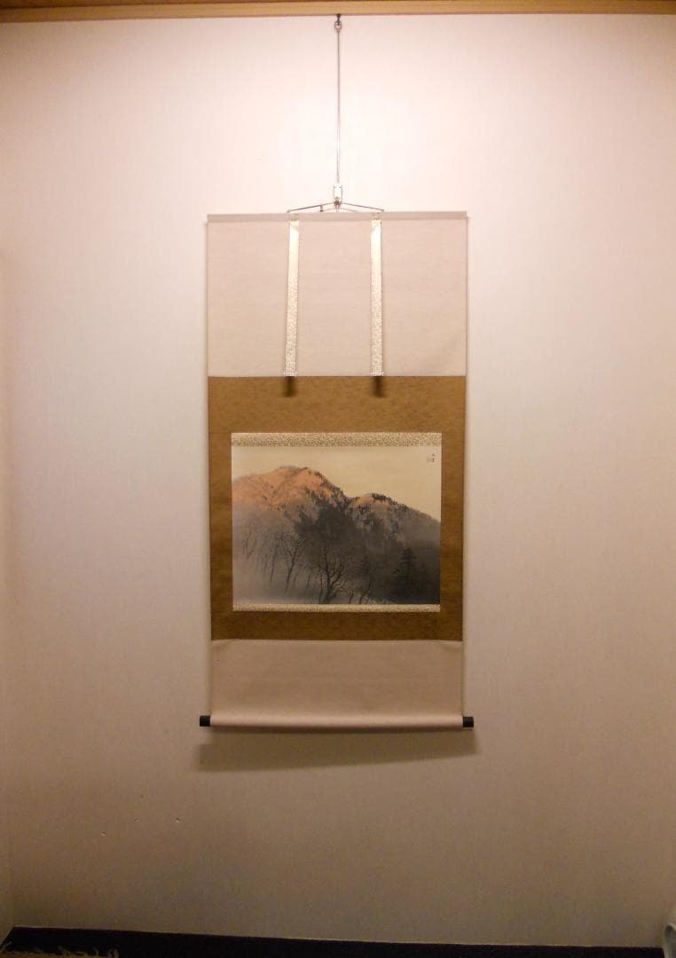 掛け軸 川合玉堂 『 残照 』 名品 複製 希少 軸装 茶道具 掛軸 新品