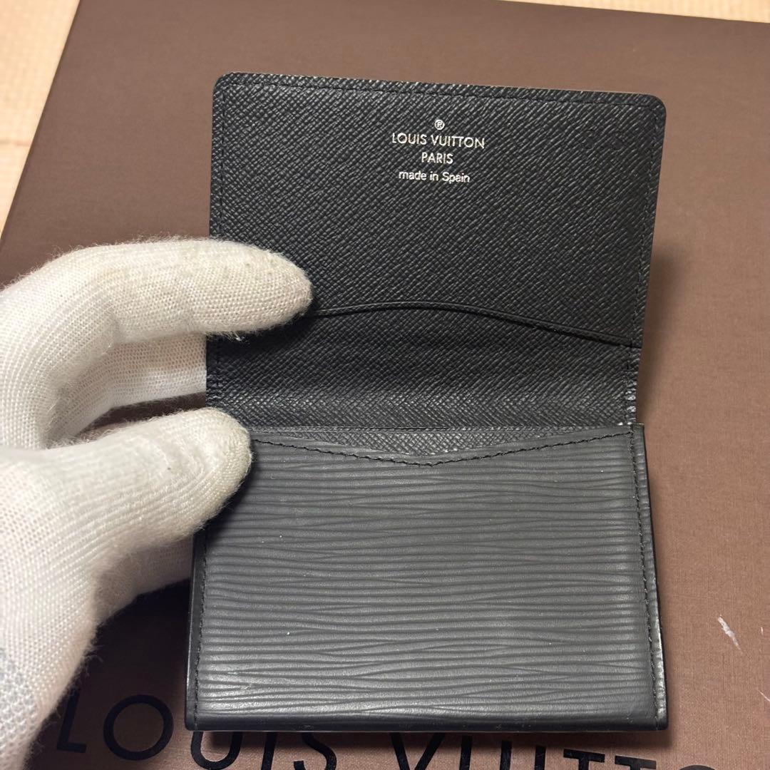 LOUIS VUITTON ブラック名刺入れ エピ アンヴェロップ カードケース