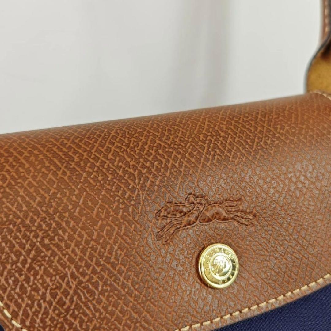 超人気 ロンシャン LONGCHAMP 折り畳みトートバッグ 大容量 ネイビーL