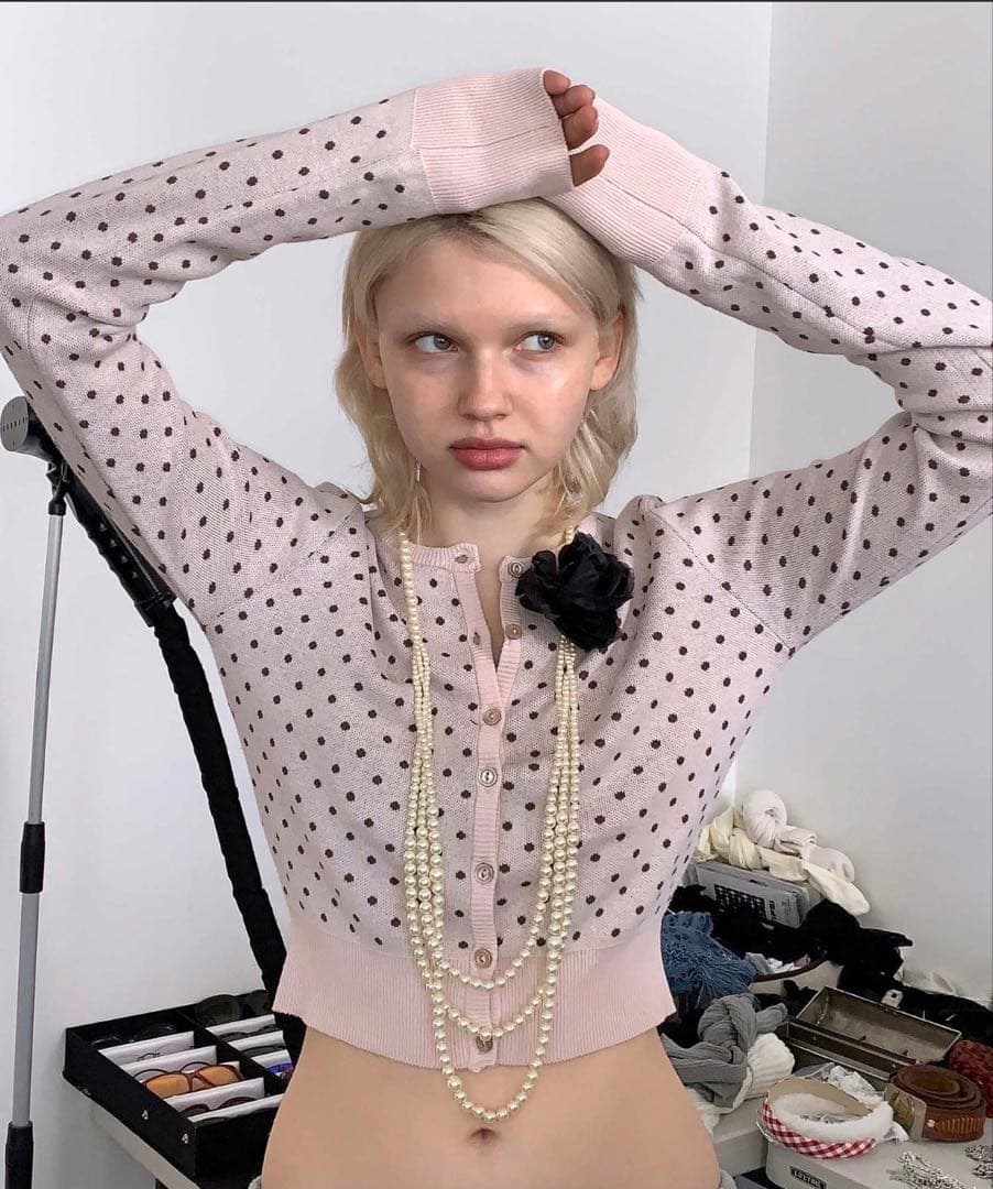 SCULPTOR Polka Dot Cardigan 【Mサイズ】